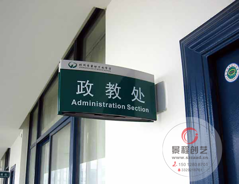 双面铝合金型材科室牌
